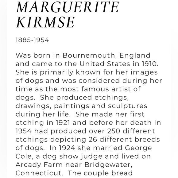 1930 Three’s A Crowd Cairn Terrier Framed Print. Artist is Marguerite Kirmse. - Picture 8 of 8